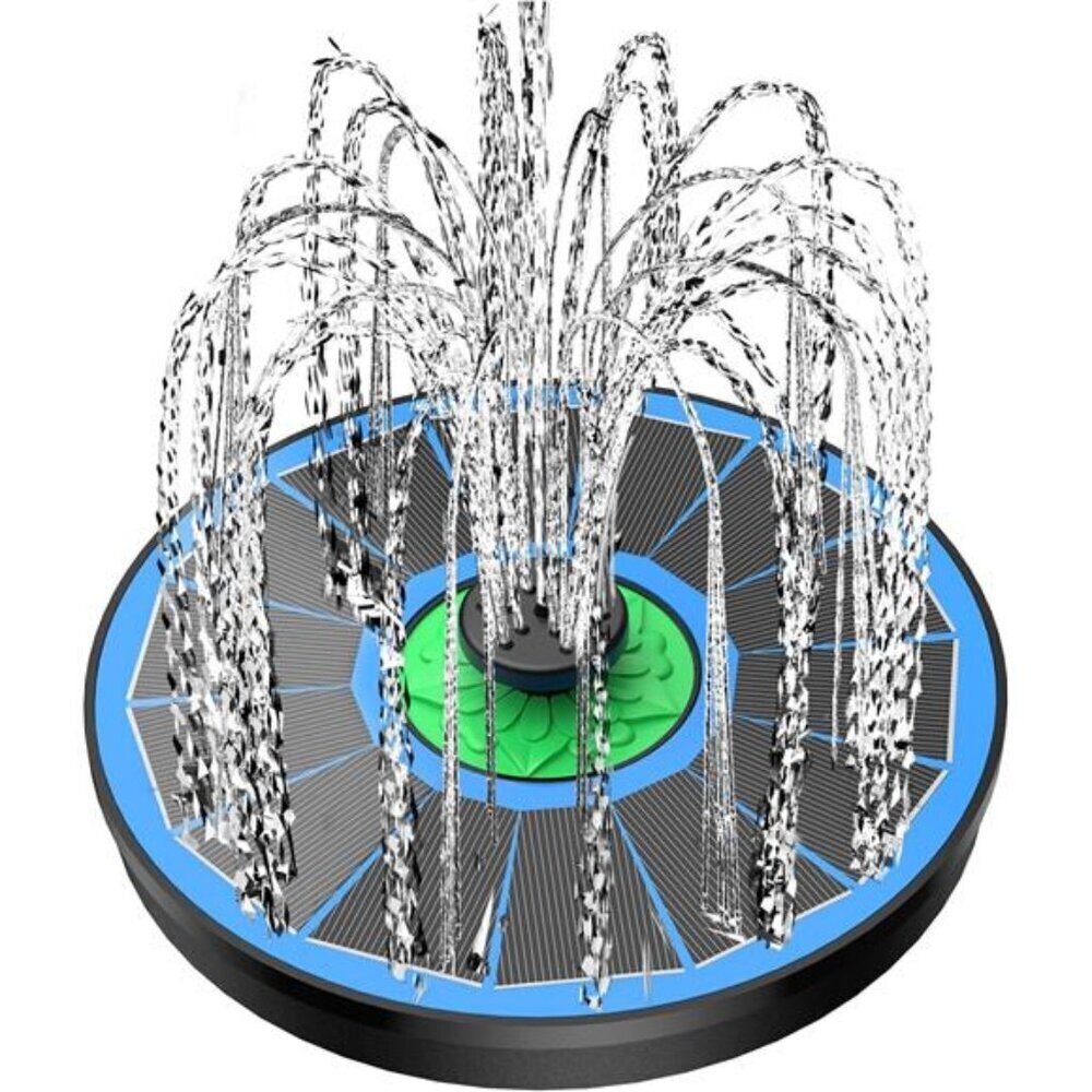 Solar Bird Bath Fountain 3.5W Glass Panel No Battery